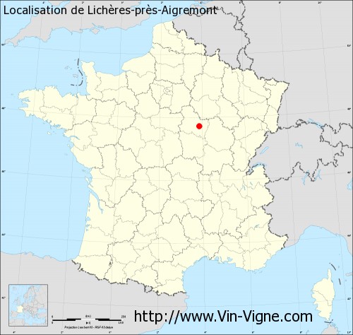 Carte de Lichères-près-Aigremont