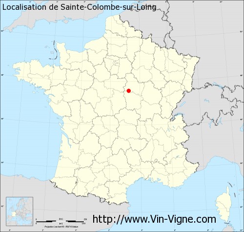 Carte de Sainte-Colombe-sur-Loing