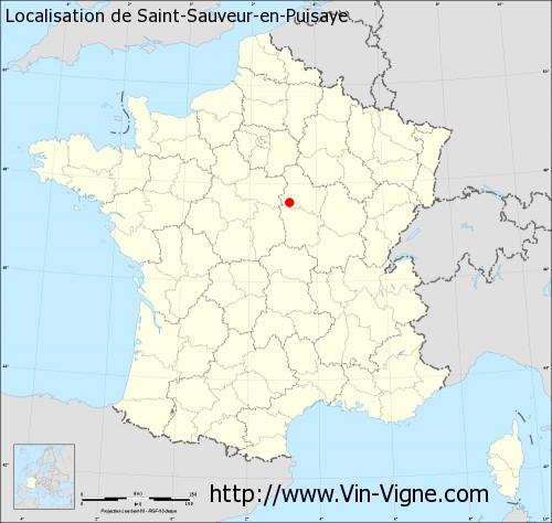 Carte  de Saint-Sauveur-en-Puisaye