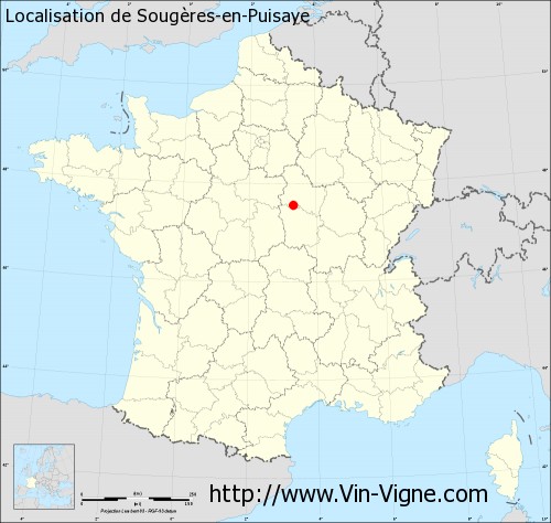 Carte de Sougères-en-Puisaye
