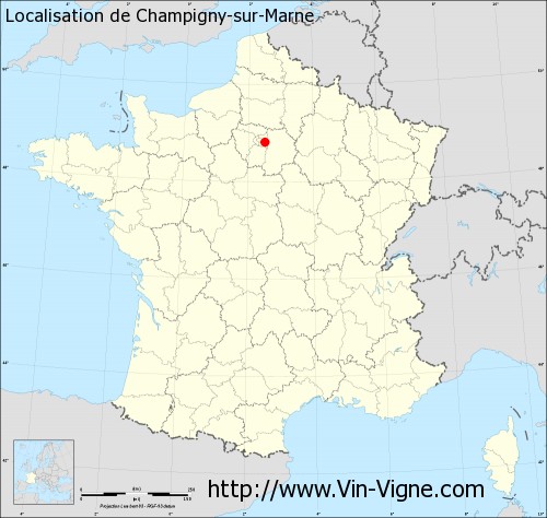 champigny sur marne carte de france