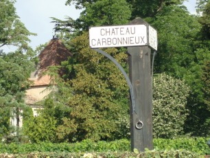 Vue de la route du Château Carbonnieux