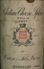 Bouteille du Château Chasse-Spleen 1937