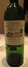 Bouteille du Château Château Durfort-Vivens 2003