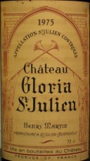 Etiquette du Château Gloria 1975 