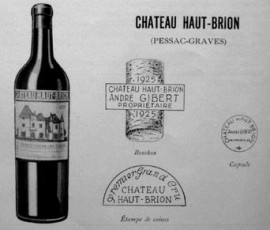 Logo et présentation du Château Haut-Brion 1931