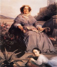 English: Portrait of Madame Clicquot and her great-granddaughter Anne de Mortemart-Rochechouart, future Duchesse d'Uzès. The Château de Boursault is in the background.
Français : Portrait de Madame Veuve Clicquot et son arrière petite-fille Anne de Rochechouart de Mortemart, future Duchesse d'Uzès. Le Château de Boursault est en arrière-plan.