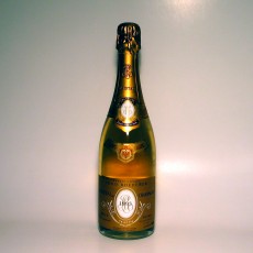 A bottle of Louis Roederer Cristal Champagne (1993).