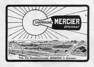 English: Mercier advertisement of 1923
Français : Réclame pour le champagne Mercier en 1923