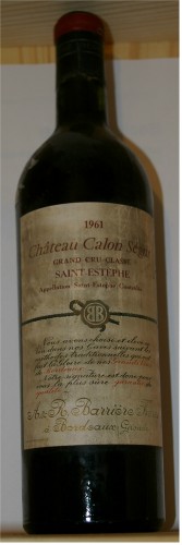 Bouteille du Château Calon-Ségur 1961