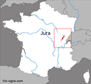 Carte viticole du vignoble du Jura