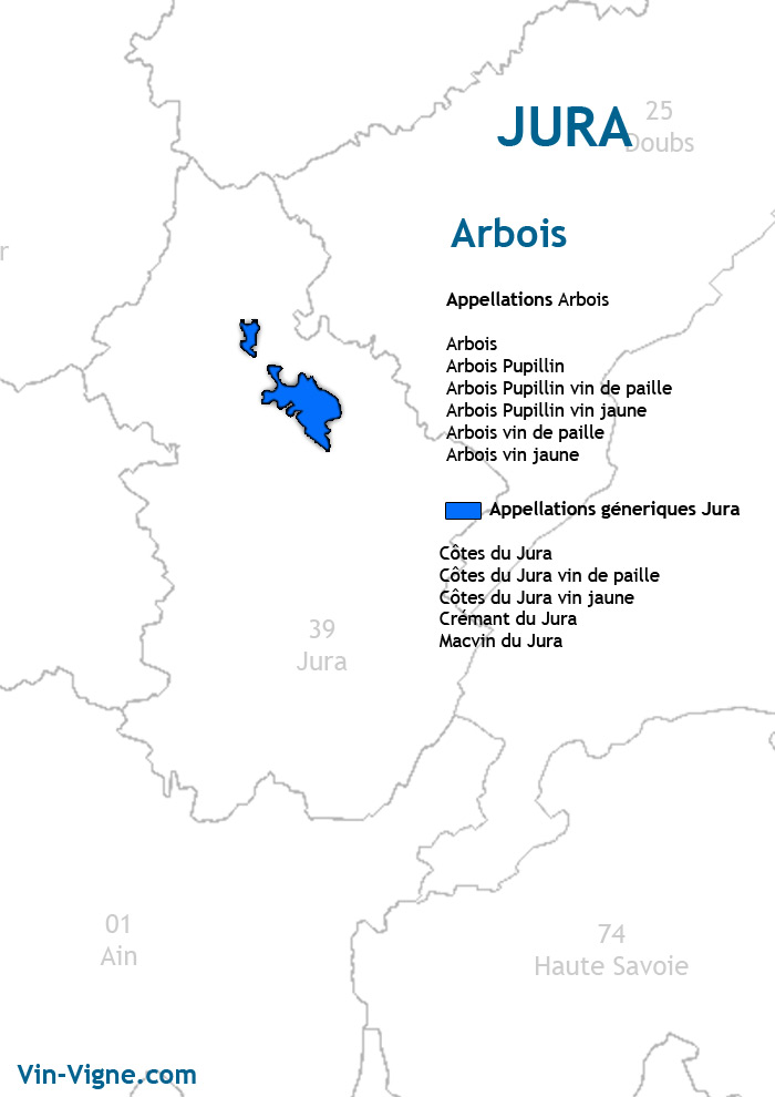 carte des vins d'arbois