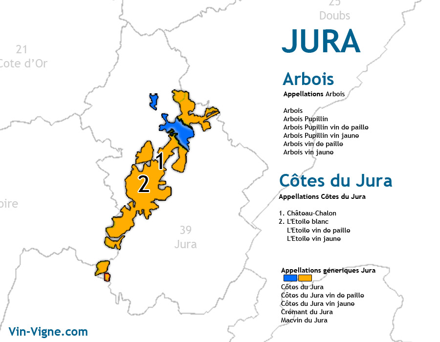 carte des vins du Jura