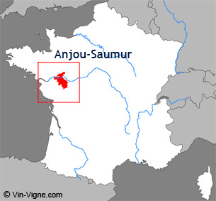 Carte de la région viticole d'Anjou-saumur