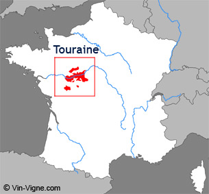 Carte de la région viticole de Touraine