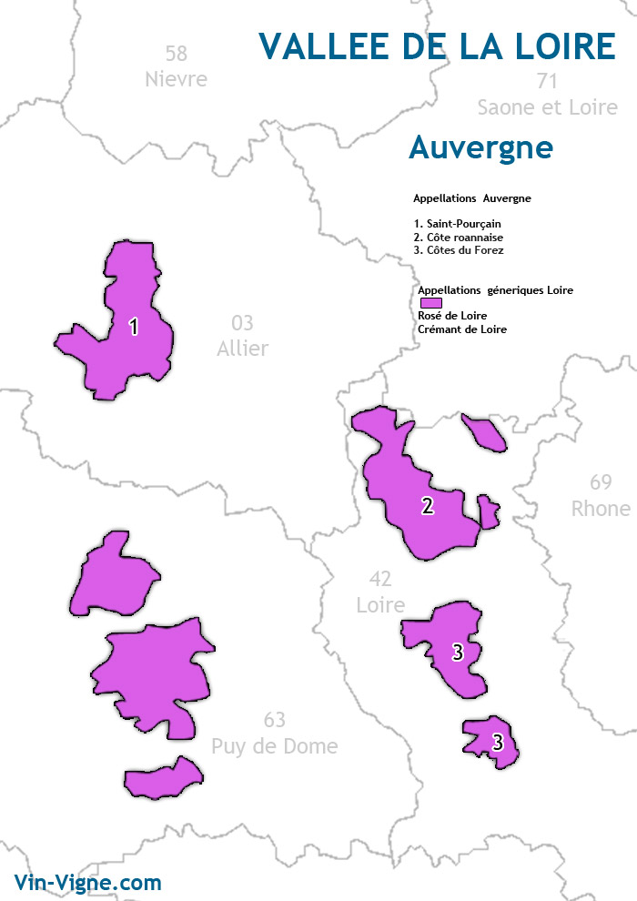 carte des vins d'auvergne