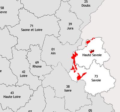 savoie carte regions