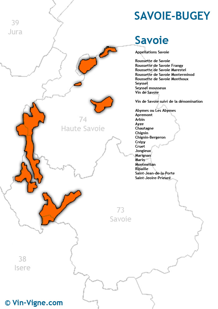 carte des vins de savoie