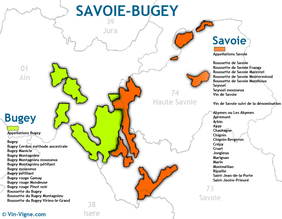 carte des vins savoie bugey