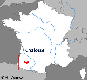 Carte de la région viticole de la Chalosse