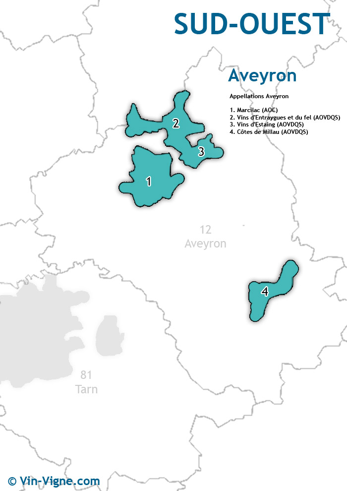 carte des vins l'aveyron